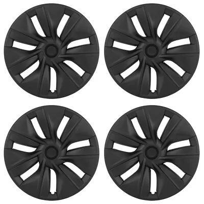 4pcs 19-Inch Matte Black Hubcaps Wheel Cover Durable For Tesla Model Y 2021-2022 • $70.99