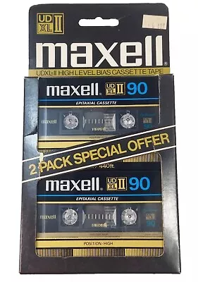 2 Pack - Maxell UD XL II 90 Blank Cassette Tapes For Recording High Bias NEW!! • $35