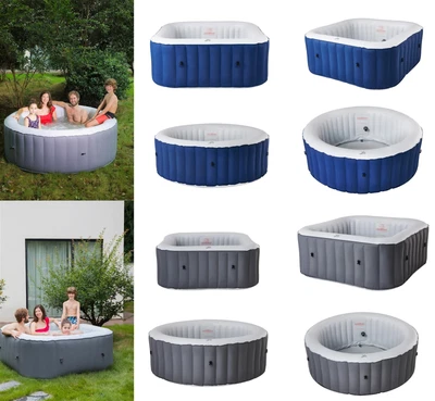 Inflatable Hot Tub Square 4-6 Person Spa Portable With UVC Sanitizer Hygiene • £219.98