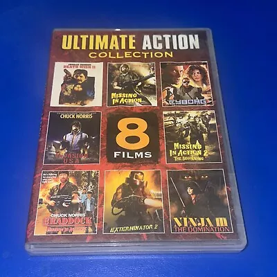 Ultimate Action Collection - 8 Films (DVD) Ninja III Cyborg Invasion USA Missing • $7