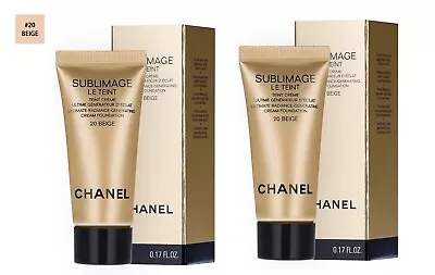 CHANEL Sublimage Le Teint Foundation Ultimate Radiance 20 Beige 10ml = 5ml X 2 • £43.19