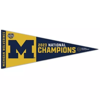 Michigan Wolverines Wincraft NCAA National Champions 12x30 Premium Pennant • $15.99