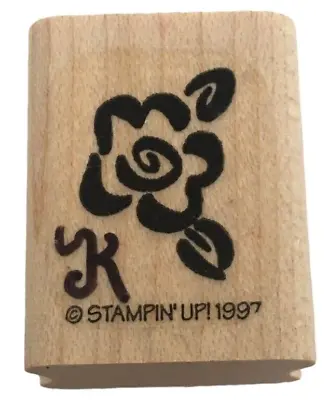 $2.99 • Buy Stampin Up Rubber Stamp Small Flower With Leaves Card Making Spring Garden