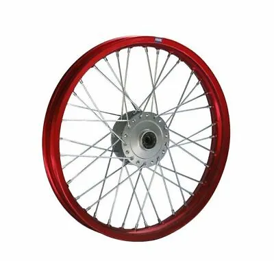 HMParts Pit Bike Dirt Bike Moto Cross Aluminium Rim Anodised 17 Inch Front Red • $237.45