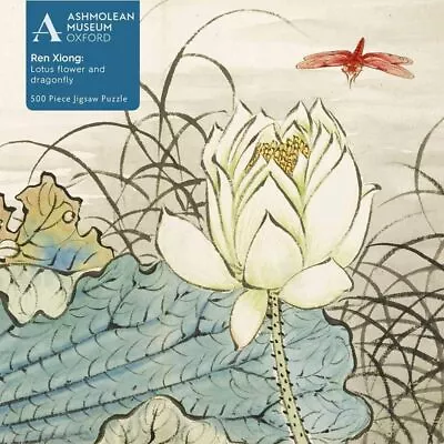 Adult Jigsaw Puzzle Ashmolean: Ren Xiong: Lotus Flower And Dragonfly (500 Pieces • £11.23