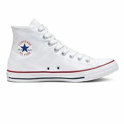 Mens Converse Chuck Taylor All Star Optical White Hi Top Lace Up Casual Shoe • $89.95