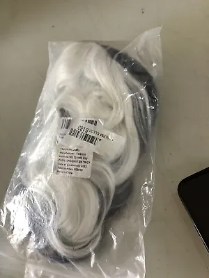 Hair Short Black And White Cosplay Wig Heat Resistant Hair • $6.99