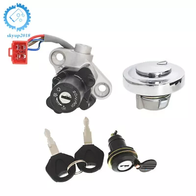 Ignition Switch Fuel Cap Seat Lock Set For Yamaha V-STAR 650 V-STAR 1100 1999-16 • $34.85