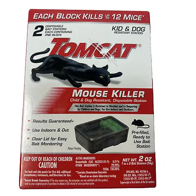 12x Tomcat Mouse Killer Mice Bait Rodent Poison Trap 2ea Bait Stations Per Box • $48