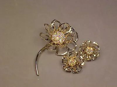 Vintage Sarah Coventry 'Allusion  (1968) Brooch & Earrings Set • $3.25