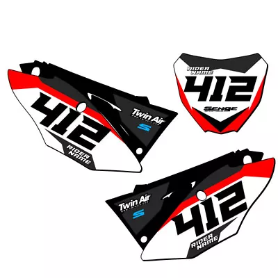 CRF 250 R SG63  Custom MX Number Plates Senge Graphics Kit Compatible With Honda • $64.99