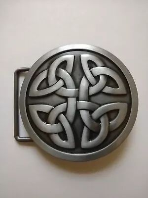  Round Celtic Knot Round Pewter Color Belt Buckle By Buckle Rage 2.3/4 In. Dia • $7.95