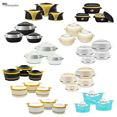 £53.90 • Buy 3pc 4Pc Plastic Hot Pot Thermal Insulated Casserole Set Food Warmer Serving Dish