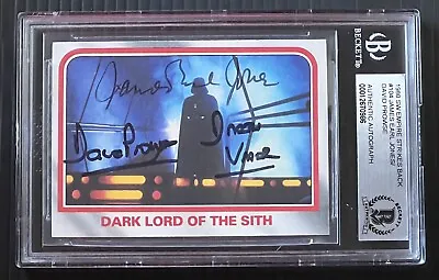 Dave Prowse & James Earl Jones Star Wars SIGNED Auto ESB Topps Card Beckett BAS • $2000
