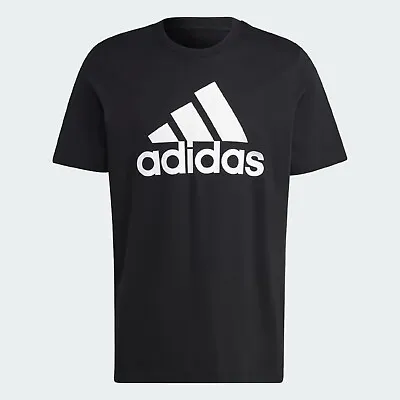 Adidas Men's 3XL Essentials Single Jersey Big Logo T-Shirt - Black XXXL (IC9347) • $29.99
