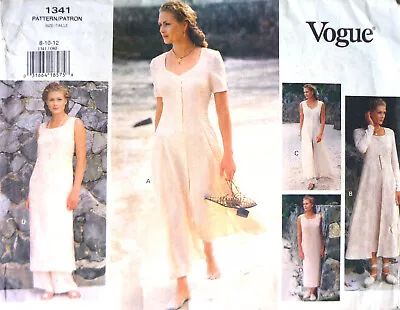 Vogue 1341 Uncut Pattern Size 8-10-12 Flared Fitted Dress Tunic Wide Leg Pants • $12.84