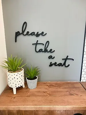 Please Take A Seat Bathroom Decor | Toilet Decor | Downstairs Loo Decor • £17