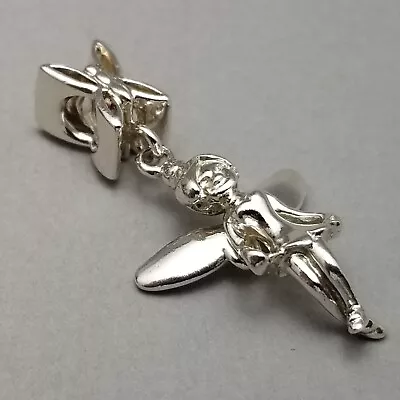 Chamilia Disney Solid Sterling Silver Tinkerbell Charm 925 - 4.4g • £18.99