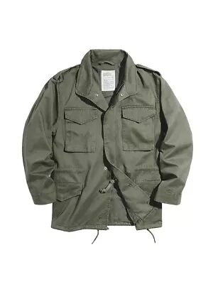 Windbreaker Mens Military M-65 Field Jacket Army Green Jacket Classic Casual • $84.99