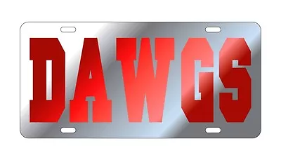 UGA GEORGIA Bulldogs Silver-Red  DAWGS  License Plate / Car Tag  • $24.95