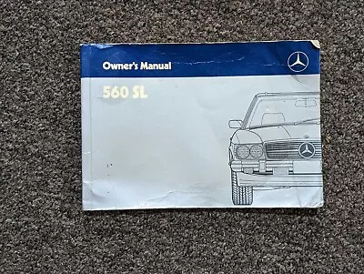 1986 Mercedes Benz 560SL Convertible Owner Owner's Manual User Guide 5.6L • $429.12