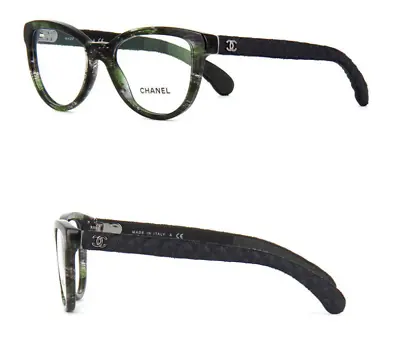 £154.50 • Buy CHANEL Eyeglasses  - CH3335 1553 - Green / Grey - Black Denim -  Womens 