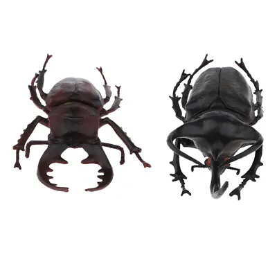 £10.04 • Buy 2x Realistic Plastic Insect Bugs Figures Beetle For Halloween Party Favors