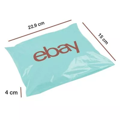 20 EBay Packaging Self Seal Plastic Mailer Bags 15cm X 22.9cm 4.0cm Lip Blue/Red • £4.80