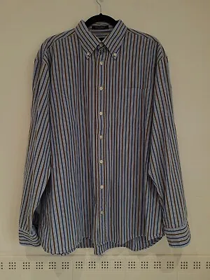 GANT Shirt Size XL Men's Multi Stripe Pinpoint Oxford E-Z Fit Button Down • £19.99