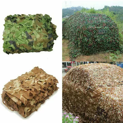 Military Camouflage Netting Hunting Camo Camping Army Net Woodland Desert Leaves • $32.99