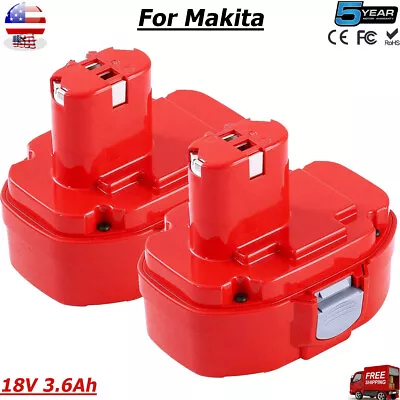 2pack For Makita 18V 3.6Ah Battery NiMH 1822 1834 1823 1833 1835 PA18 192826-5 • $26