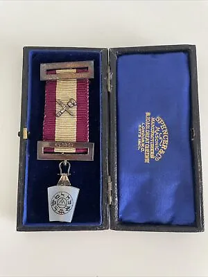 Mark Master Mason’s Silver Masonic Jewel In Case - Temperance Mark Lodge 629 • £28.99