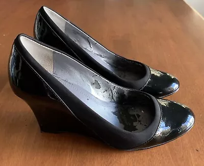 Ellen Tracy Black Wedge Women Shoes Glory  Size 7.5M • $15