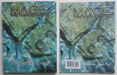 White Wolf MAGE THE AWAKENING Storyteller's Screen And Character Sheet Pad • $24.99