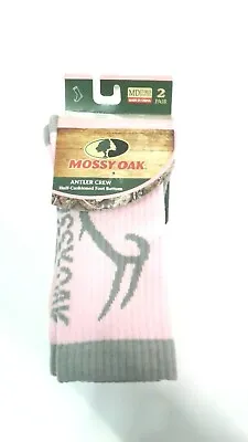 Mossy Oak Ladies Antler Crew Socks 2- 2pk 7-10.5 Shoe Size (4 Pair Of Sock)  • $9.71