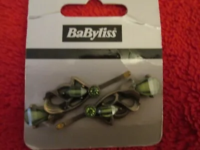 BaByliss Set Of 2 Hair Clips Green (NEW) • £2