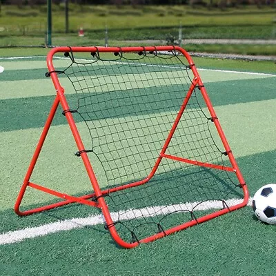 Football Training Net Soccer Kickback Target Goal Rebounder Net For Kids Teach • £17.99