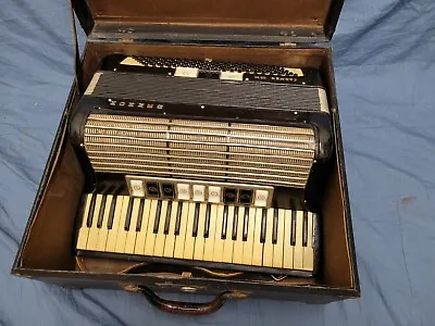 Vintage Hohner Carmen III M 120 Bass Accordion W/ Case AS IS PARTS REPAIR • $339