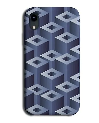 Blue Cubes Phone Case Cover Cube Cubed Shape Shapes Block Blocks Squares H376 • £14.95