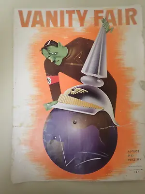 Vanity Fair - August 1935 Hitler Cover Cartoon - COVER PAGE ONLY/COVER PAGE ONLY • $13