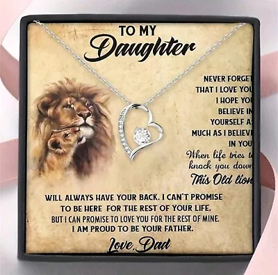 To My Daughter Necklace Christmas/ Birthday/Valentine Gift From Dad/Father • $29.99