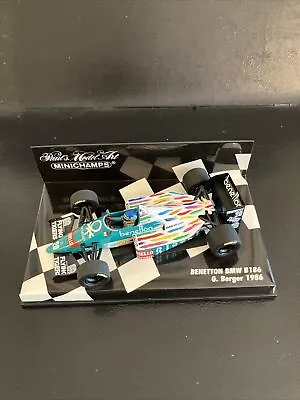 1/43 Minichamps F1 1986 Bennetton Ford B186 #20 Gerhard Berger  430860020 • $79.95