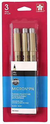Sakura Pigma Micron PN Pens .45mm 3/Pkg-Black • $12.79