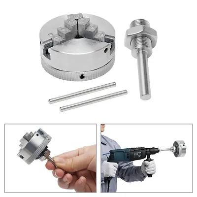 Z011 Metal 3 Jaws Manual Lathe Chuck Clamp Self-Centering Mini Drill Chuck Kits • £20.99