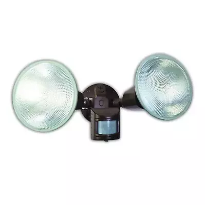 110 Degree Bronze Motion Activated Outdoor Dusk Flood Light With Twin Head • $23