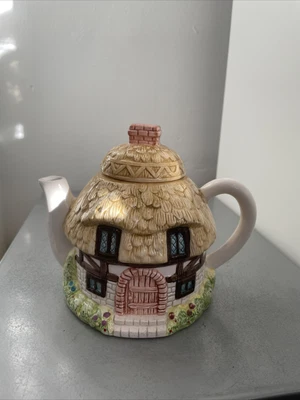 £5 • Buy Thatched Cottage Teapot 