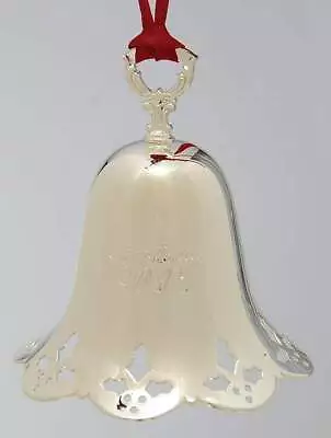 Towle Silver Christmas Bell-Annual 2015 Holly Pierced Bell - Boxed 10585121 • $23.99