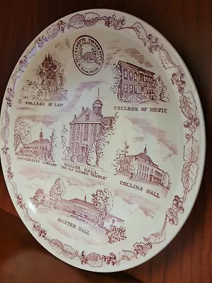 Vernon Kilns Transferware Plate Vtg WILLAMETTE UNIVERSITY OREGON 1931-1958  • $45