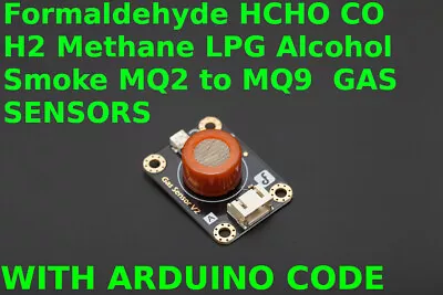 Gas Sensor Arduino Formaldehyde HCHO CO H2 Methane LPG Alcohol Smoke MQ2 To MQ9 • $24.99