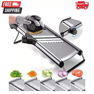 7-in-1 Adjustable Stainless Steel Mandoline Vegetable Food Slicer For Kitchen • $29.99